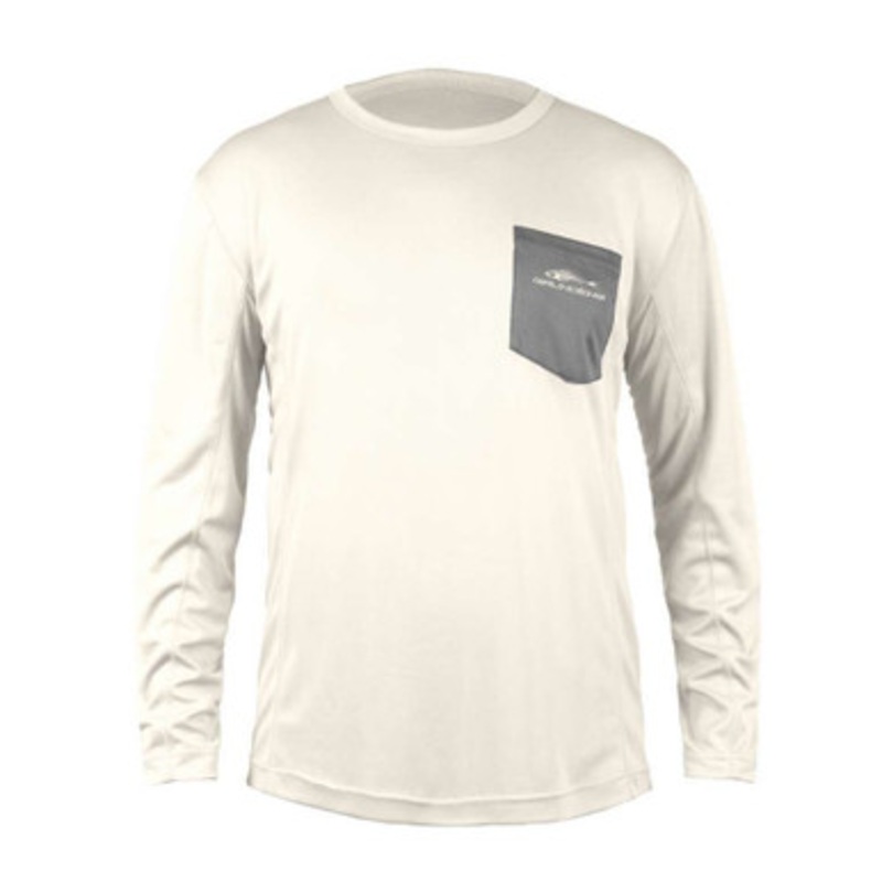 Grundens Fish Head Long Sleeve Shirt – Egret – Medium