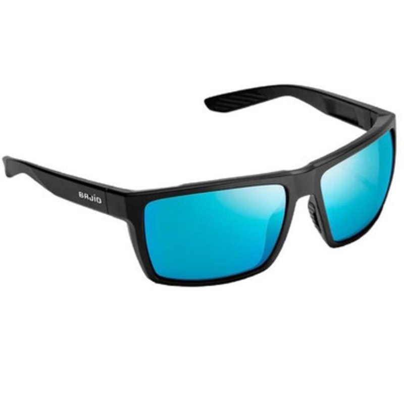 Bajio Stiltsville Sunglasses – Black Matte/Blue Mirror Poly