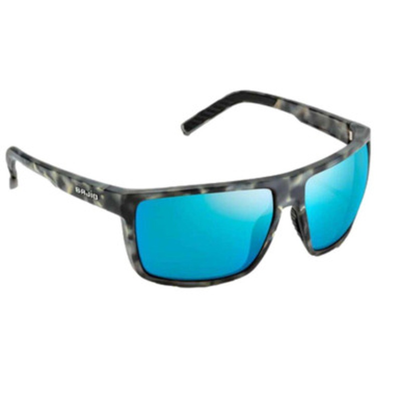 Bajio Toads Sunglasses – Gray Camo Matte Frame/Blue Mirror Glass Lens