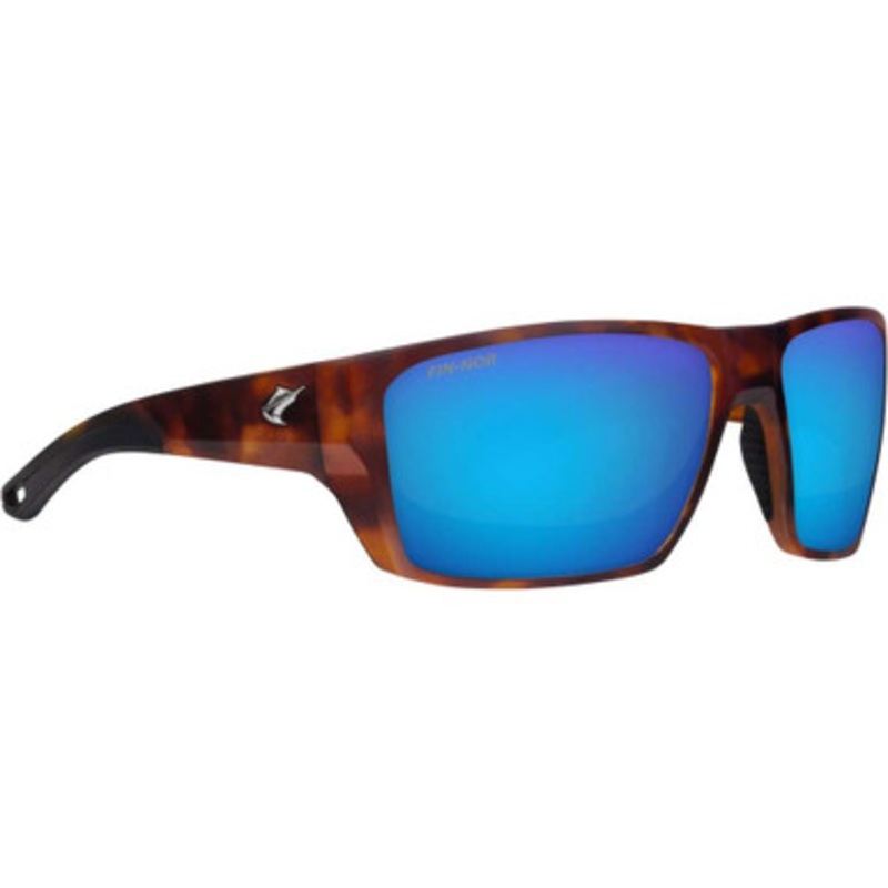 Fin-Nor Bouncer Sunglasses – Matte Sienna Tort Frame/Blue Mirror Glass Lens