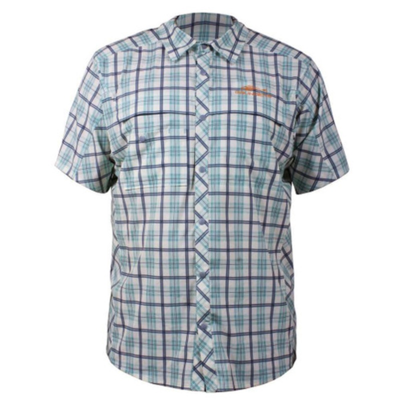Grundens Fly Bridge Short Sleeve Shirt – Dusty Turquoise – Large