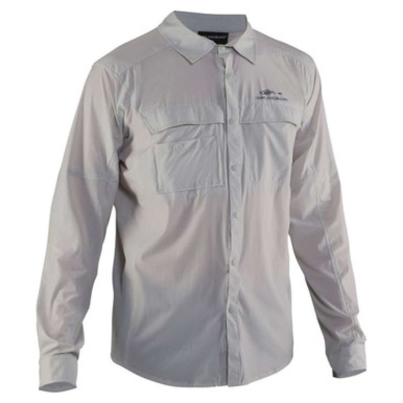Grundens Hooksetter Long Sleeve Technical Shirt – Glacier Grey – L