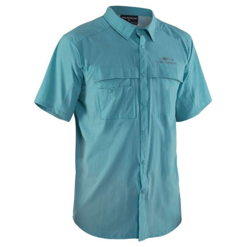Grundens Hooksetter Short Sleeve Technical Shirt – Dusty Turquoise – L