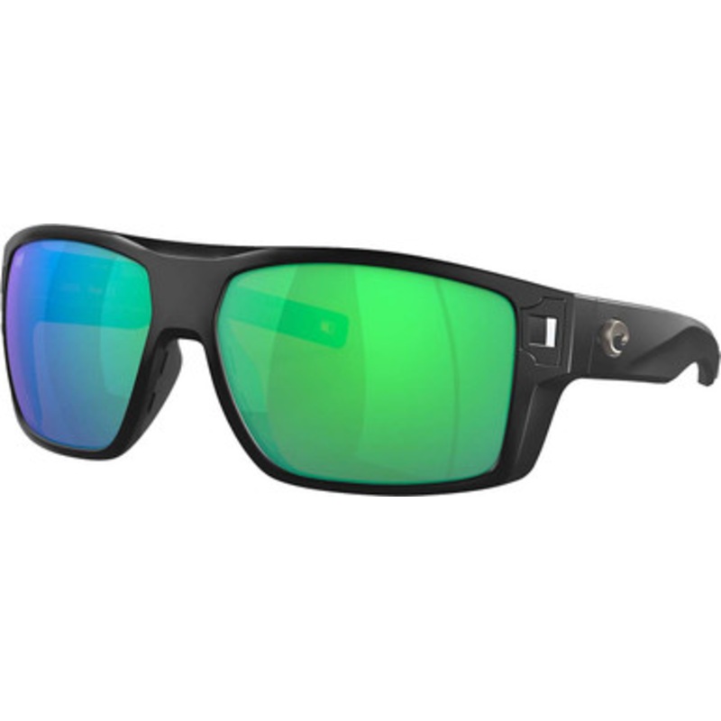 Costa Diego Sunglasses – Matte Black/Green Mirror 580P