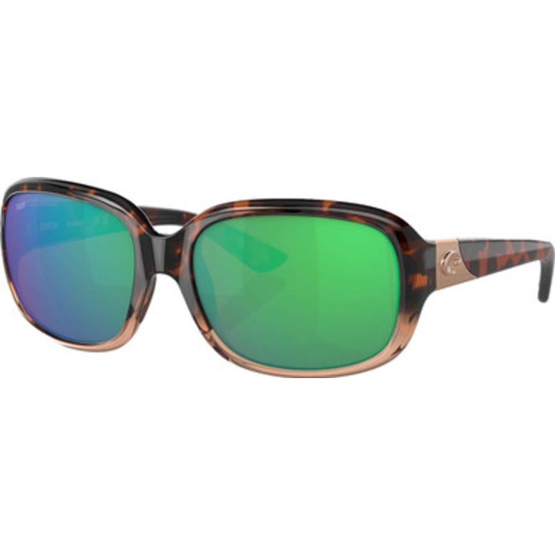 Costa Gannet Sunglasses – Shiny Tortoise Fade/Green Mirror 580P