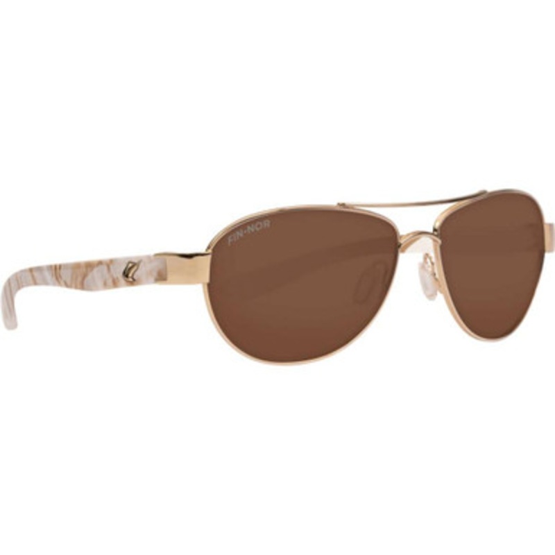 Fin-Nor Sea Shore Sunglasses – Soft Gold/Tiger Conch Frame/Copper Poly Lens