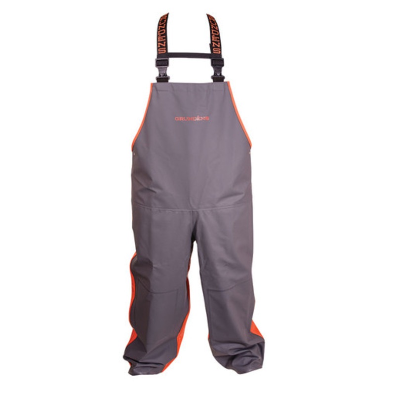 Grundens Hauler Bib – Orange/Grey – 4XL