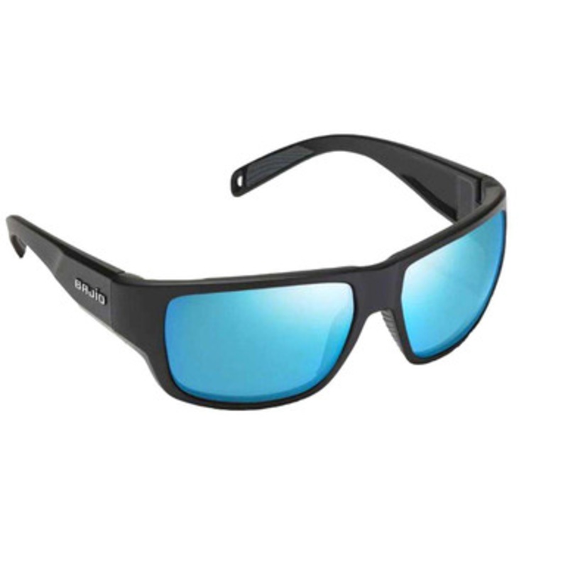 Bajio Piedra Sunglasses – Black Matte Frame/Blue Mirror Glass Lens