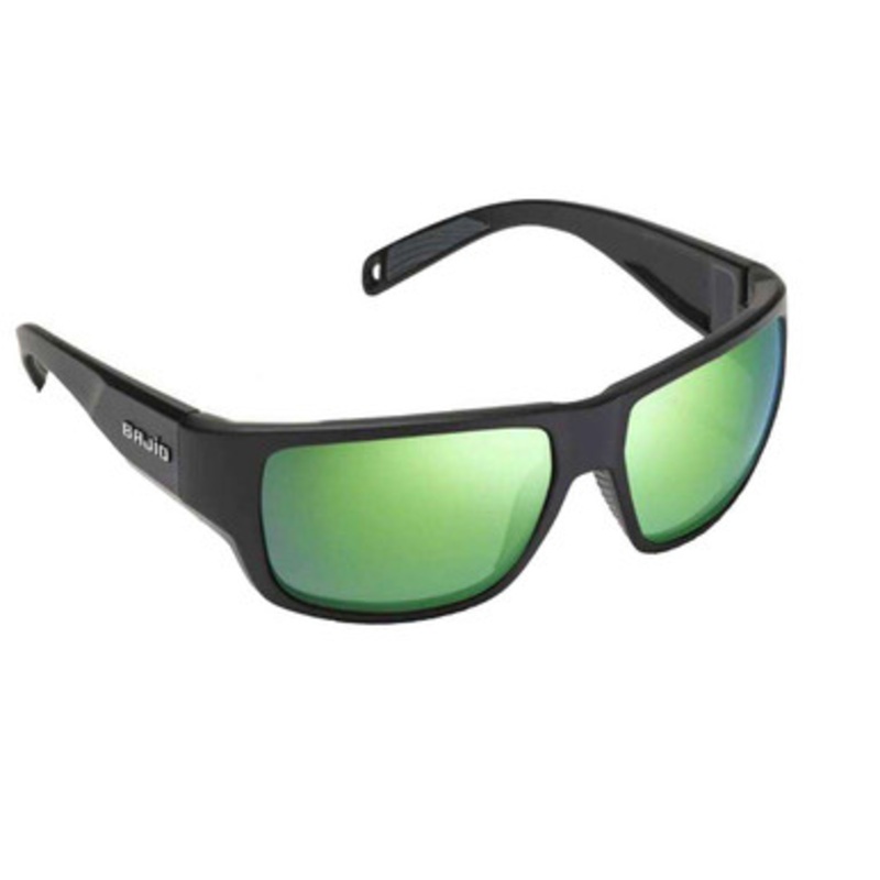 Bajio Piedra Sunglasses – Black Matte Frame/Green Mirror Glass Lens