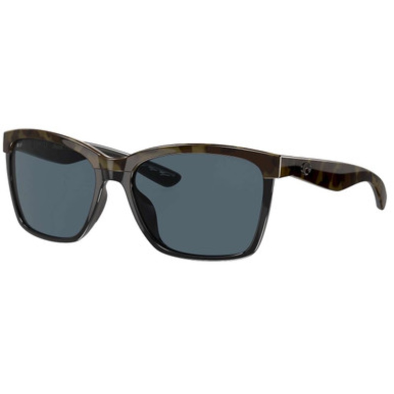 Costa Anaa Sunglasses – Shiny Olive Tortoise on Black Frame/Gray 580P