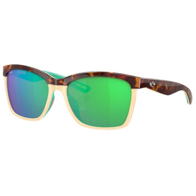 Costa Anaa Sunglasses – Shiny Retro Tort/Cream/Mint/Green Mirror 580P