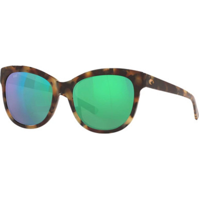 Costa Bimini Sunglasses – Shiny Vintage Tortoise/Green Mirror 580G
