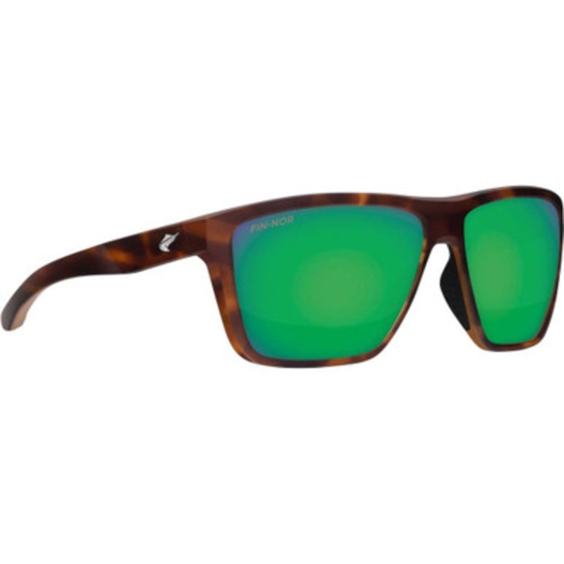 Fin-Nor Big Pine Sunglasses – Matte Tea Tortoise/Green Mirror Glass Lens