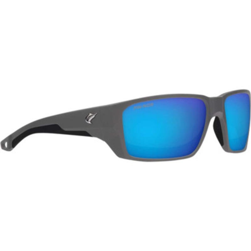 Fin-Nor Flybridge Sunglasses – Matte Dark Grey Frame/Blue Mirror Glass Lens
