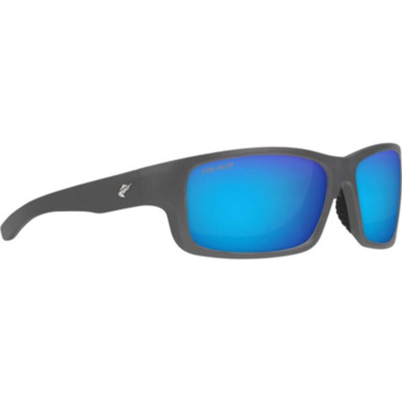 Fin-Nor RT Sunglasses – Matte Shade Grey Frame/Blue Mirror Glass Lens