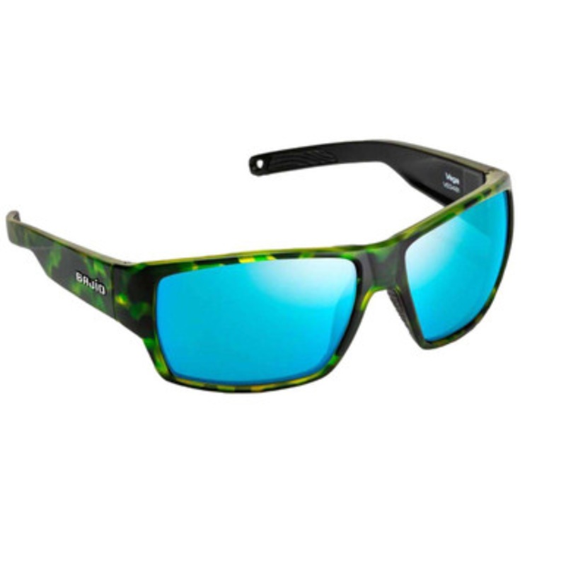 Bajio Vega Sunglasses – Green Tort Matte Frame/Blue Mirror Glass Lens