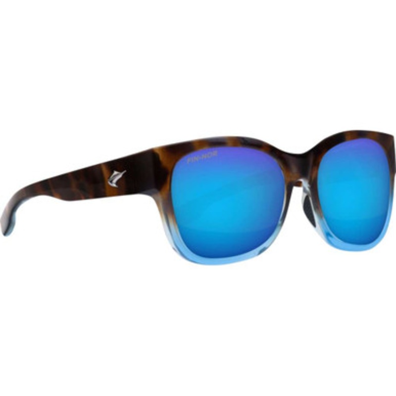 Fin-Nor Capitana Sunglasses – Amber Tort/Blue Fade Frame/Blue Mirror Glass Lens