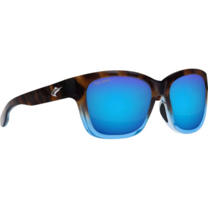 Fin-Nor Mordida Sunglasses – Amber Tort/Blue Fade Frame/Blue Mirror Glass Lens