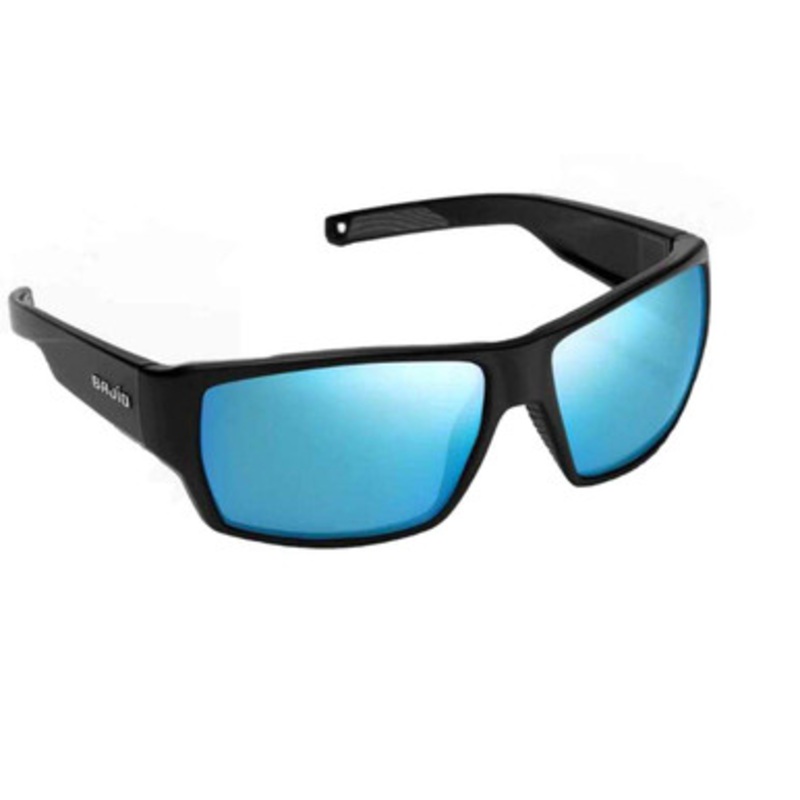 Bajio Vega Sunglasses – Black Matte Frame/Blue Mirror Glass Lens