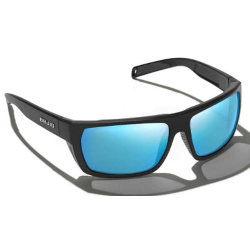 Bajio Palometa Sunglasses – Black Matte Frame/Blue Mirror Glass Lens