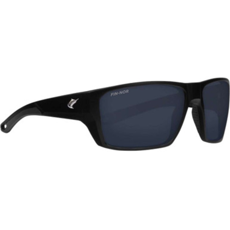 Fin-Nor Bouncer Sunglasses – Matte Black Frame/Grey Base Glass Lens