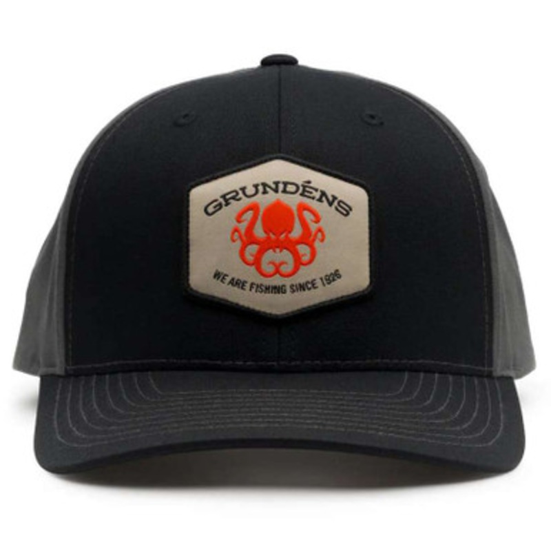 Grundens Kracken Trucker Hat – Black/Charcoal