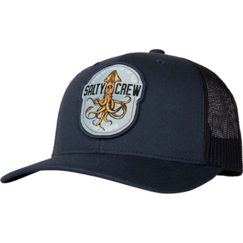 Salty Crew Colossal Retro Trucker Hat – Navy