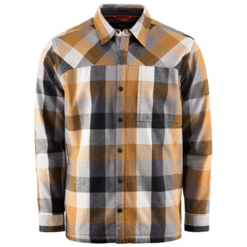 Grundens Bankside Lined Shacket – Freestone Plaid – Large