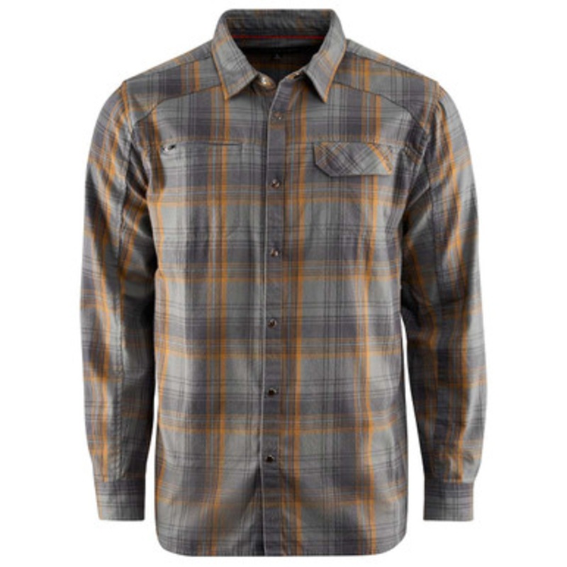 Grundens Dispatch Flannel Shirt – Smoke Plaid – Large