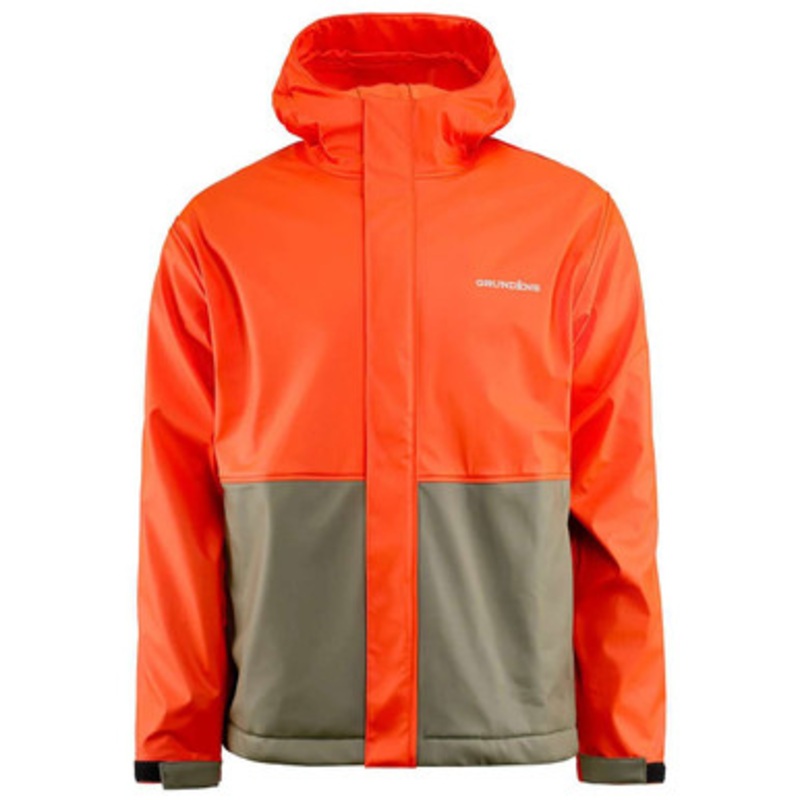 Grundens Neptune Thermo Jacket – Orange/Olive – X-Large