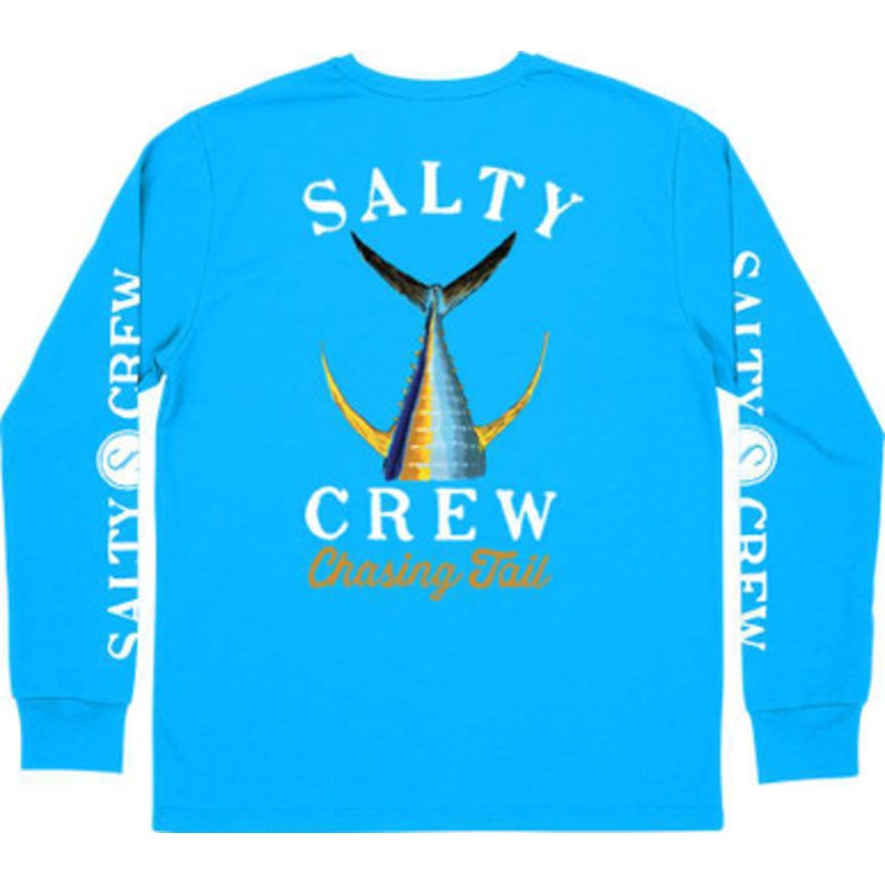 Salty Crew Tailed Long Sleeve Tech T-Shirt – Blue – X-Large