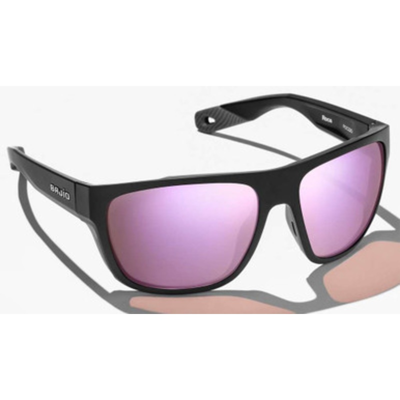 Bajio Roca Sunglasses – Black Matte Frame/Rose Mirror Poly Lens
