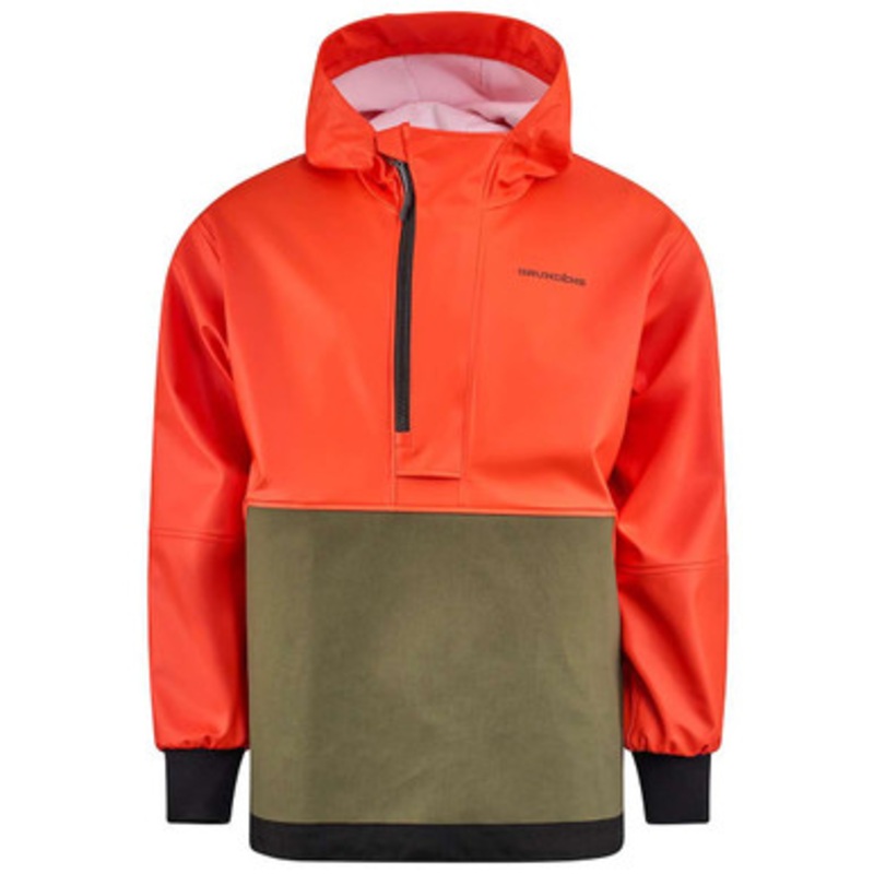 Grundens Neptune Armored Anorak Jacket – Orange/Olive – X-Large