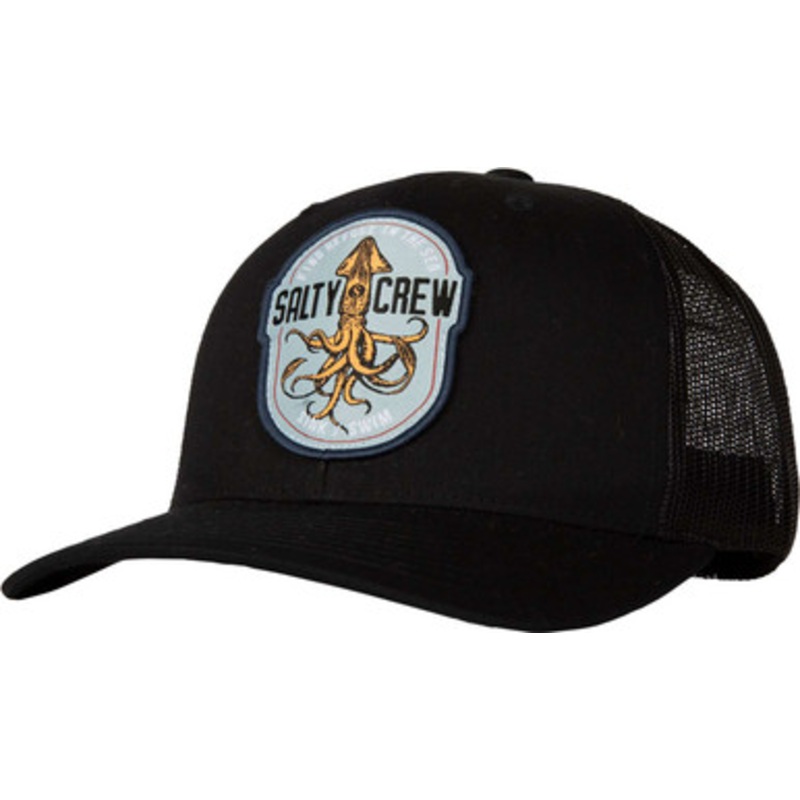 Salty Crew Colossal Retro Trucker Hat – Black