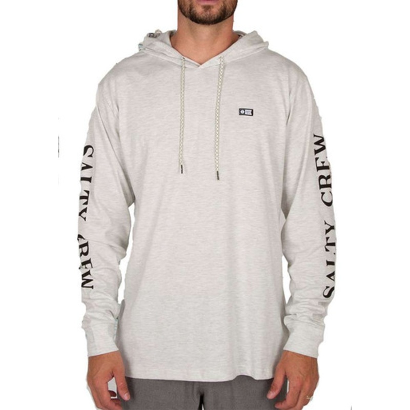 Salty Crew Deckhand Hood Tech T-Shirt – Vintage White – X-Large