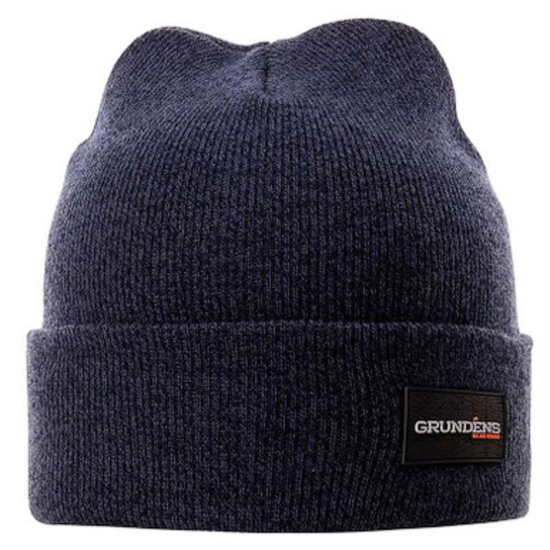 Grundens Watchhouse Logo Beanie – Heather Navy