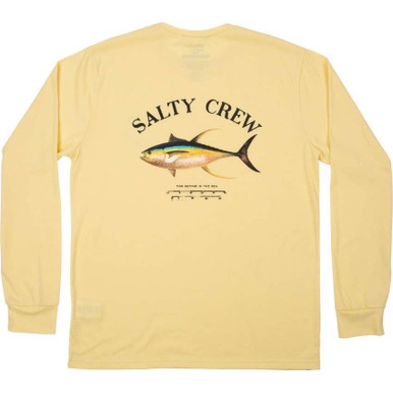 Salty Crew Ahi Mount Long Sleeve Tech T-Shirt – Banana – Large