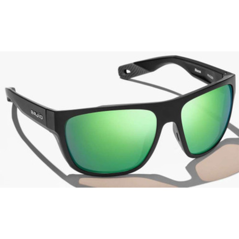 Bajio Roca Sunglasses – Black Matte Frame/Green Poly Lens