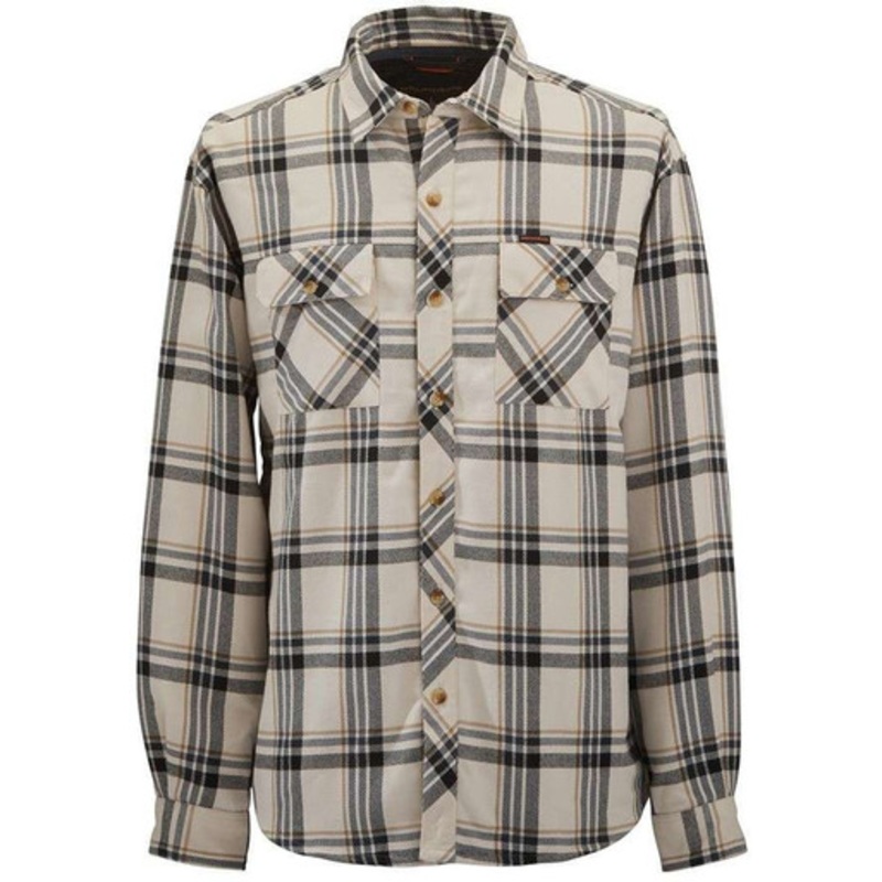 Grundens Kodiak Long Sleeve Shirts – Window Pane Fog – X-Large