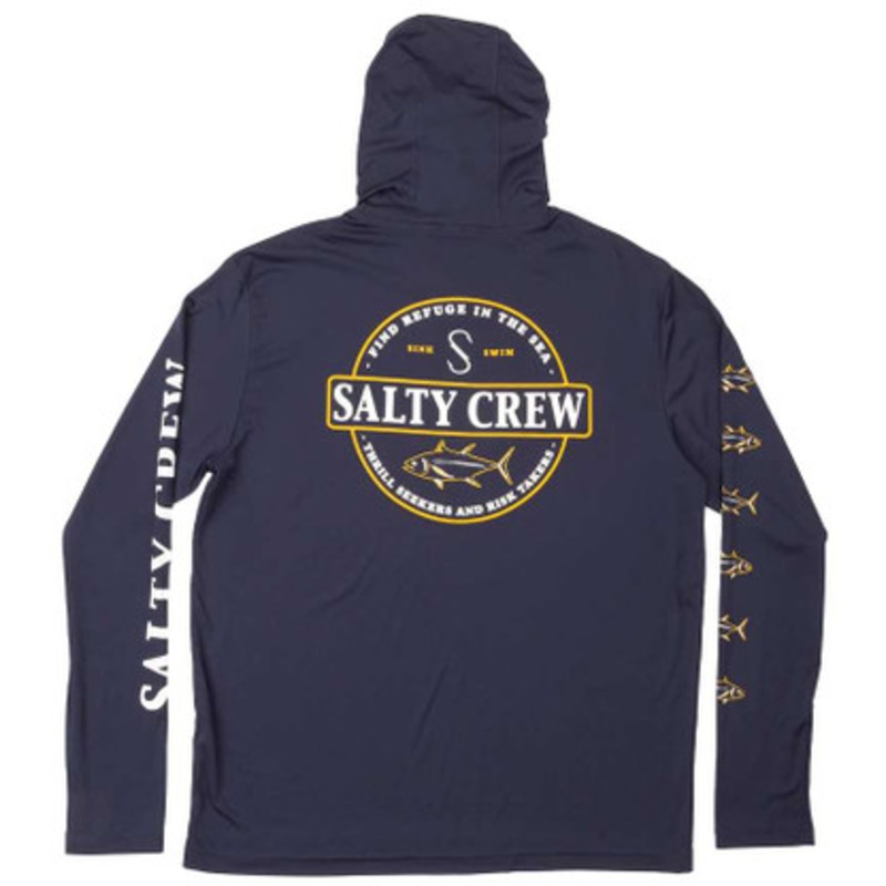Salty Crew Deepsea Hood Sunshirt – Navy – Large