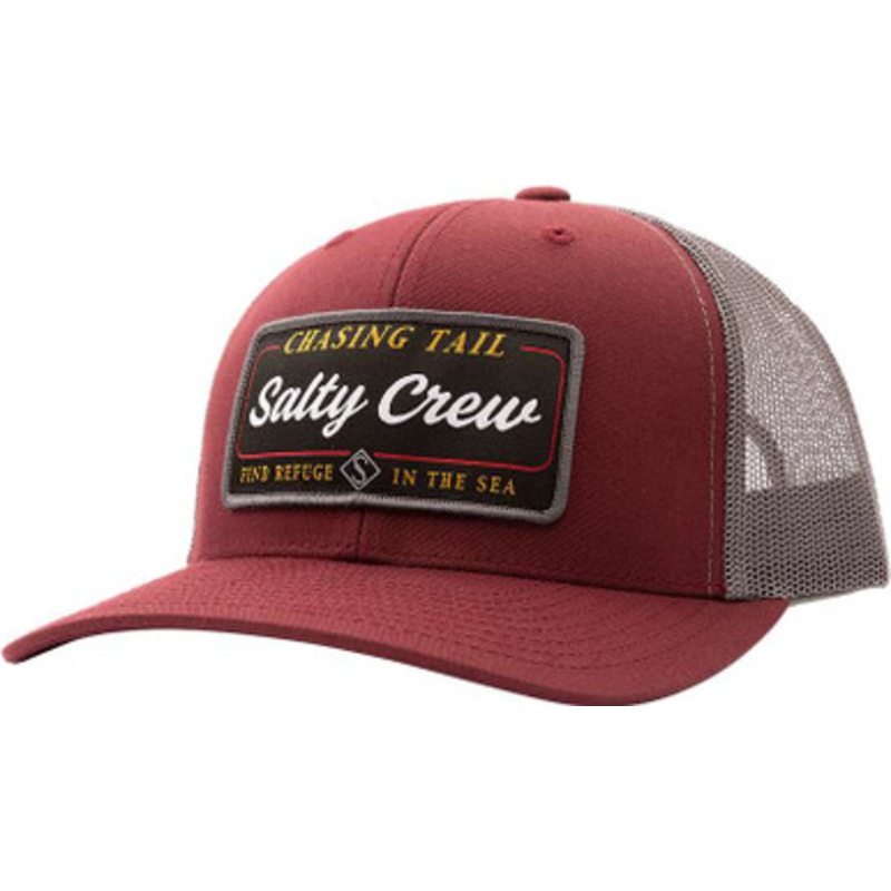 Salty Crew Marina Retro Hat – Burgundy/Grey