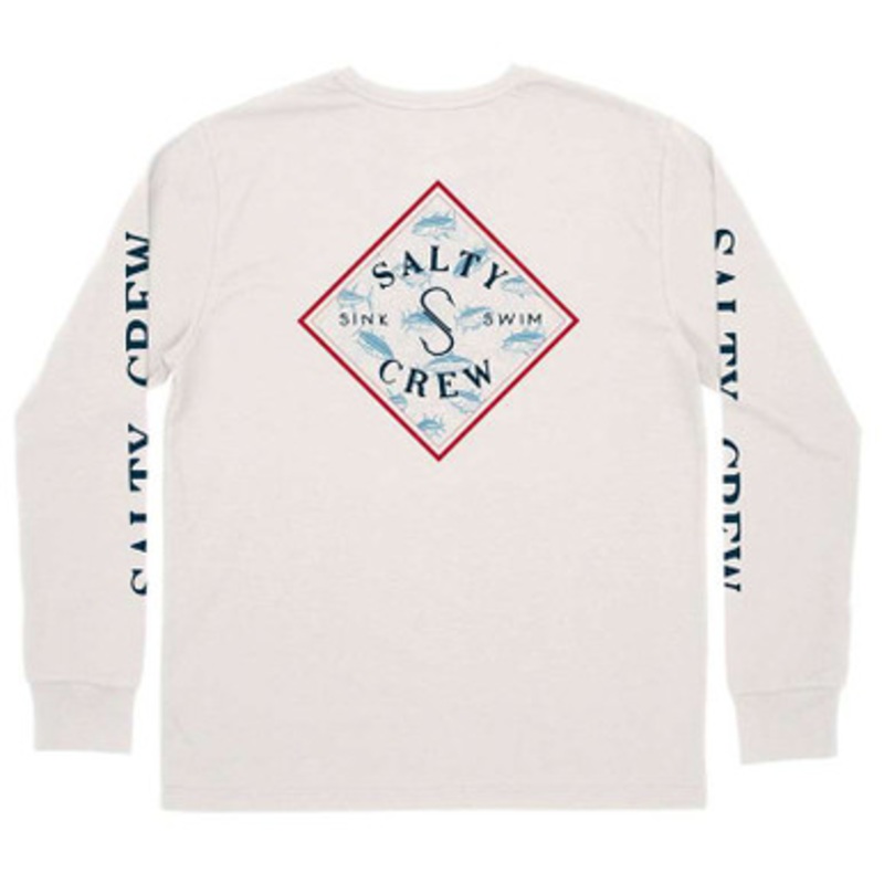Salty Crew Tippet Atlas Long Sleeve Tee – Vintage White – X-Large
