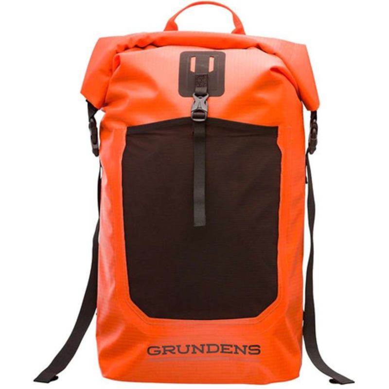 Grundens Bootlegger Roll Top Backpack 30L – Red Orange