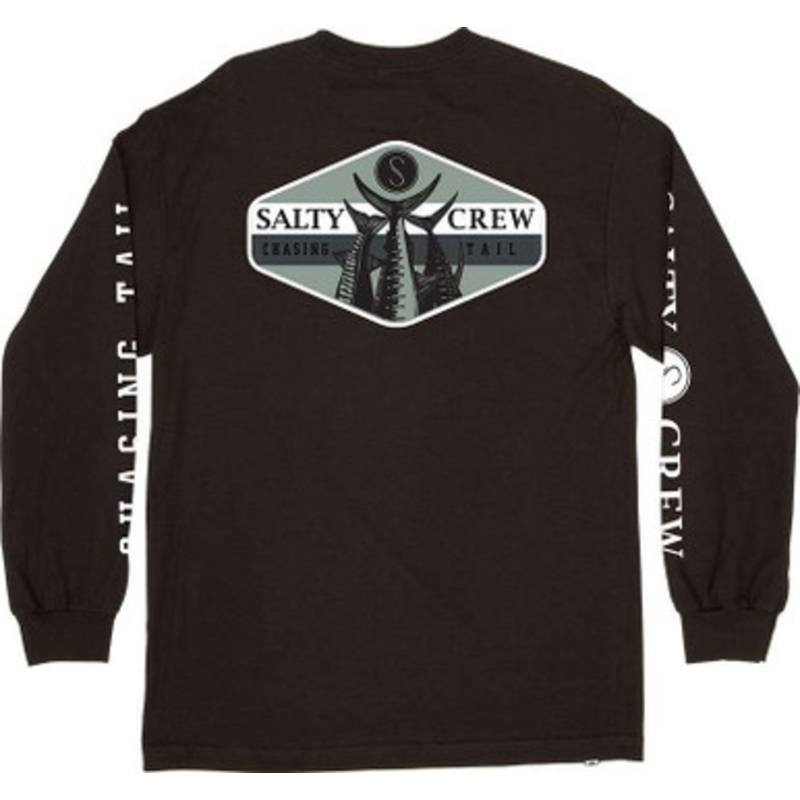 Salty Crew High Tail Premium Long Sleeve Tee – Black – X-Large