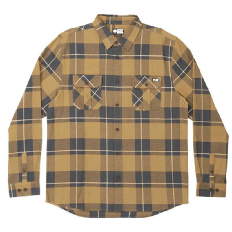 Salty Crew Traverse Long Sleeve Flannel – Workwear Brown – X-Large