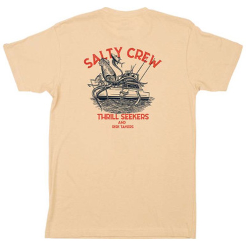 Salty Crew Deepwater Premium Short Sleeve T-Shirt – Camel – X-Large