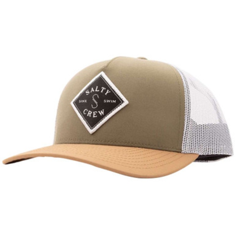 Salty Crew Sealine Retro Trucker Hat – Olive/Wheat