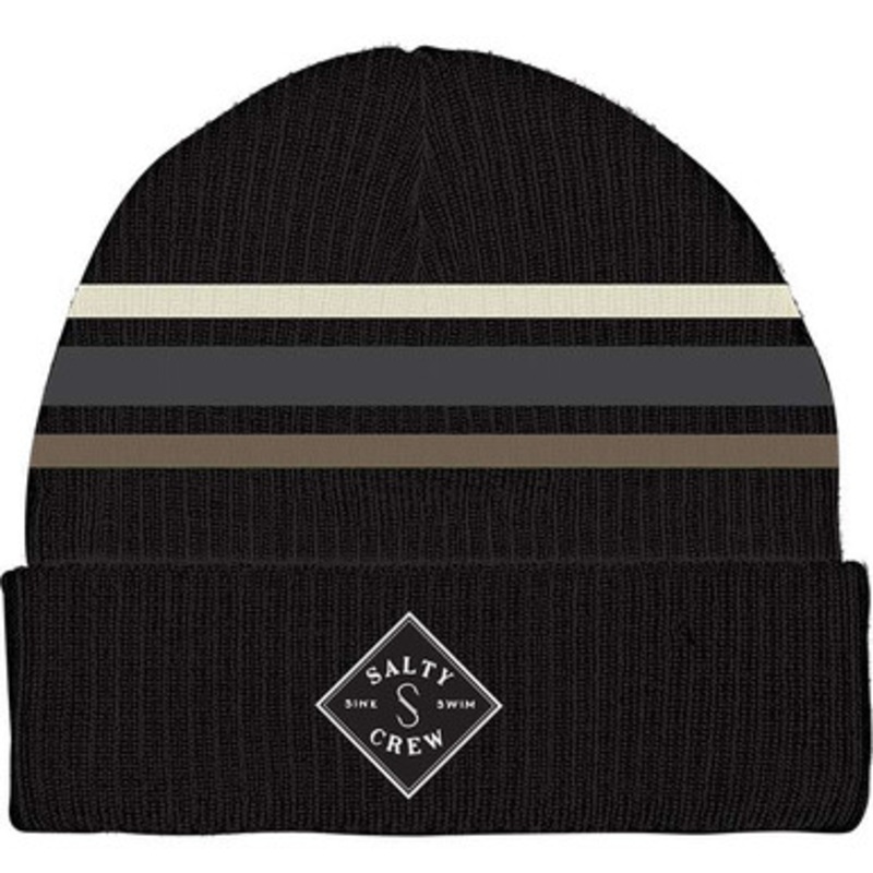 Salty Crew Tippet Stripe Beanie – Black