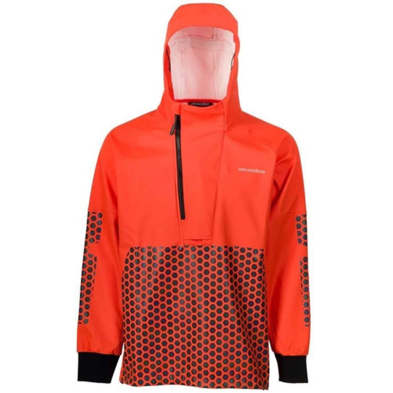 Grundens Neptune PRO Anorak Pullover – Red Orange – Large