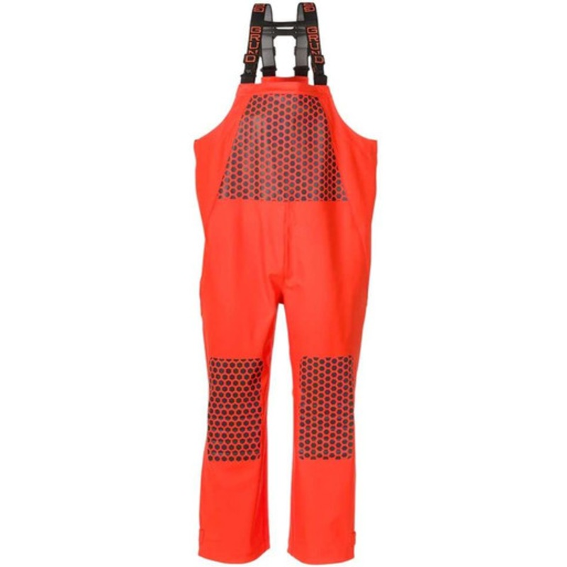 Grundens Neptune PRO Bib – Red Orange – Medium